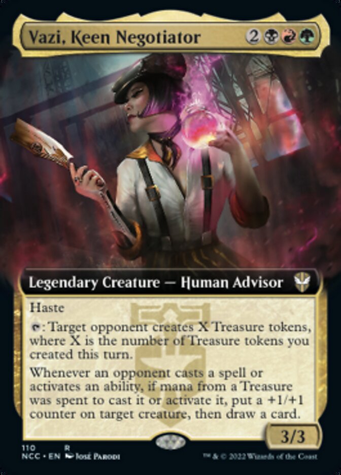 Vazi, Keen Negotiator (Extended Art) [Streets of New Capenna Commander] | Gear Gaming Fayetteville