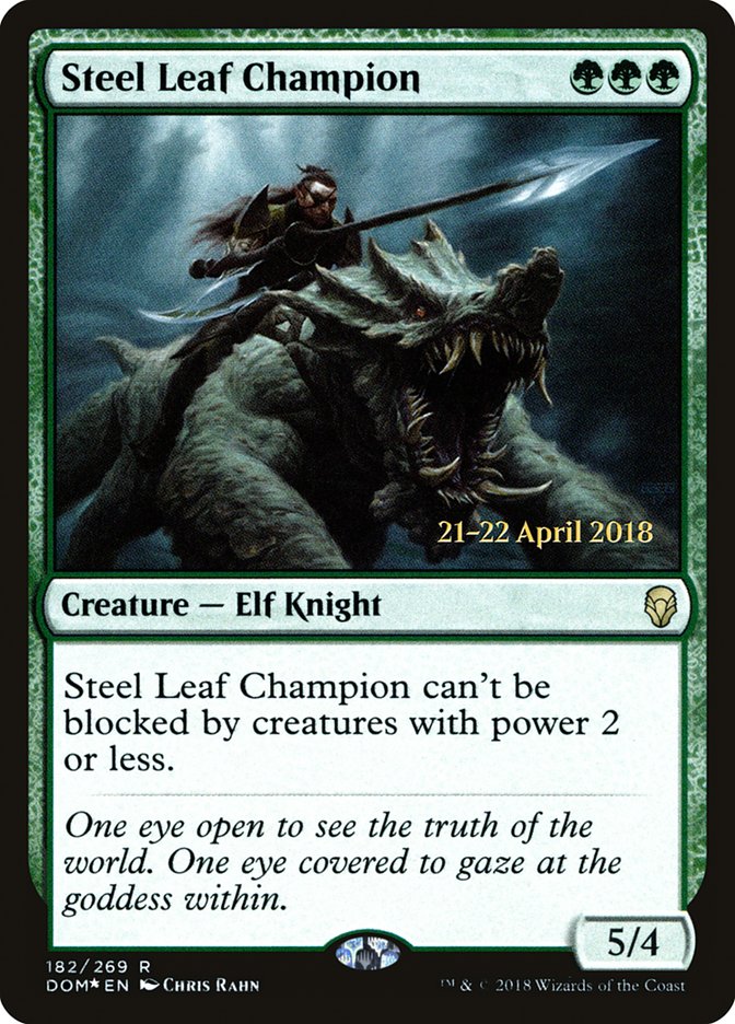 Steel Leaf Champion [Dominaria Prerelease Promos] | Gear Gaming Fayetteville