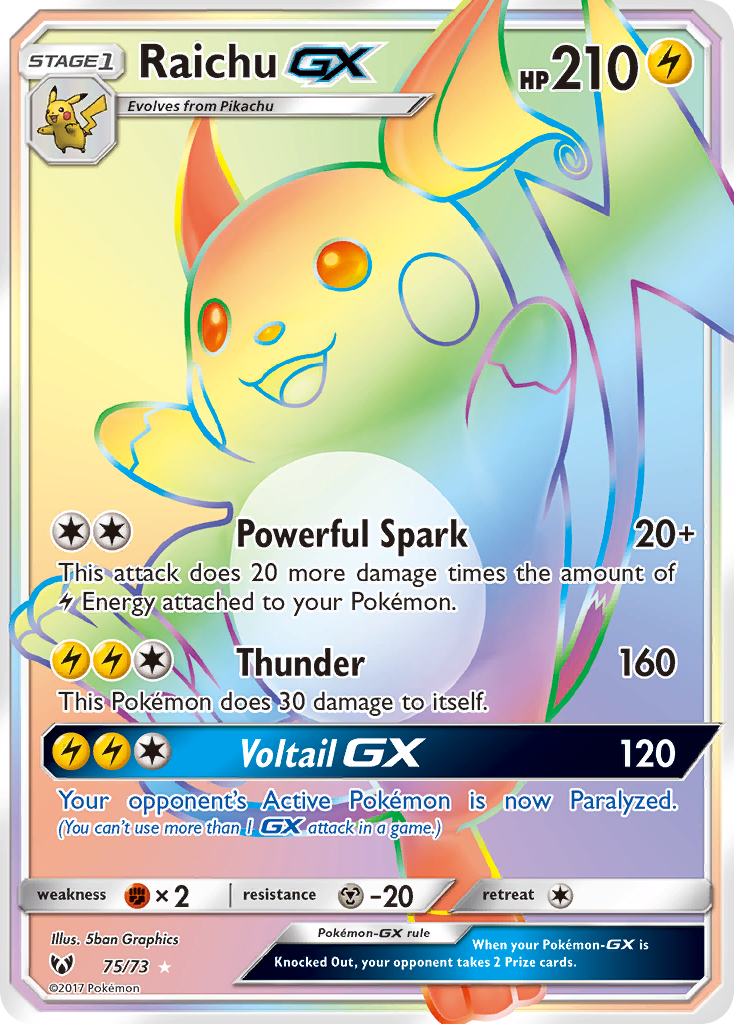 Raichu GX (75/73) [Sun & Moon: Shining Legends] | Gear Gaming Fayetteville