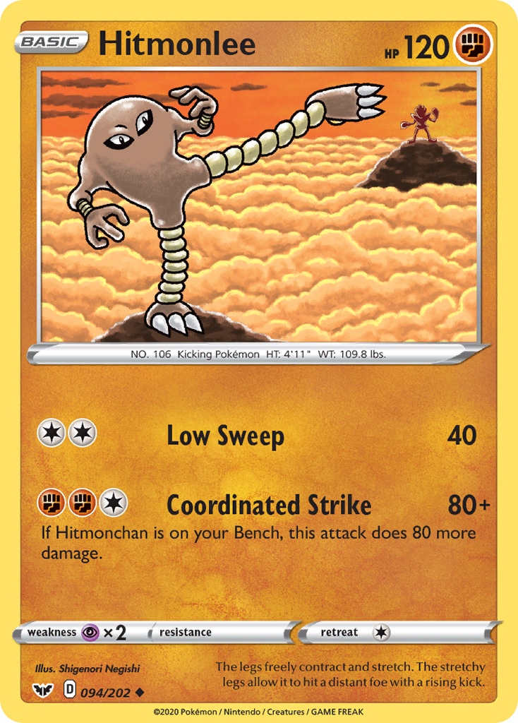 Hitmonlee (094/202) [Sword & Shield: Base Set] | Gear Gaming Fayetteville