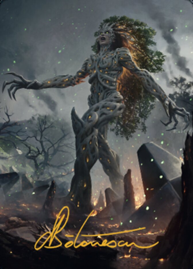 Titania, Gaea Incarnate Art Card (Gold-Stamped Signature) [The Brothers' War Art Series] | Gear Gaming Fayetteville