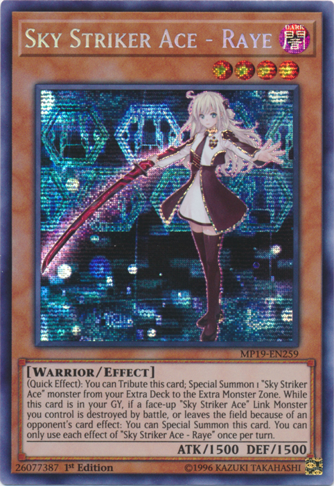 Sky Striker Ace - Raye [MP19-EN259] Prismatic Secret Rare | Gear Gaming Fayetteville