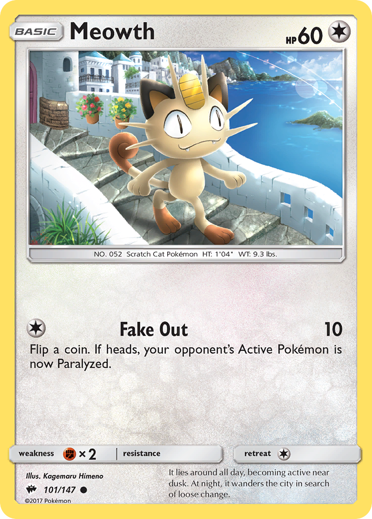 Meowth (101/147) [Sun & Moon: Burning Shadows] | Gear Gaming Fayetteville