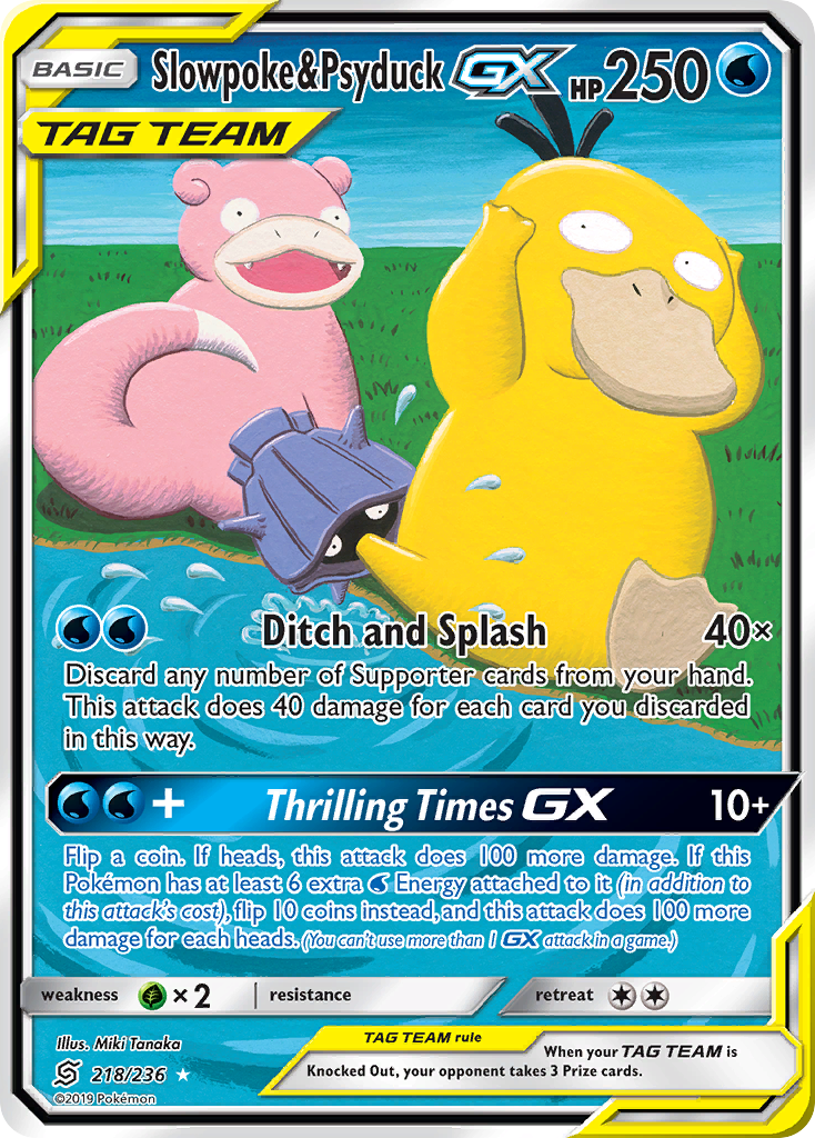 Slowpoke & Psyduck GX (218/236) [Sun & Moon: Unified Minds] | Gear Gaming Fayetteville