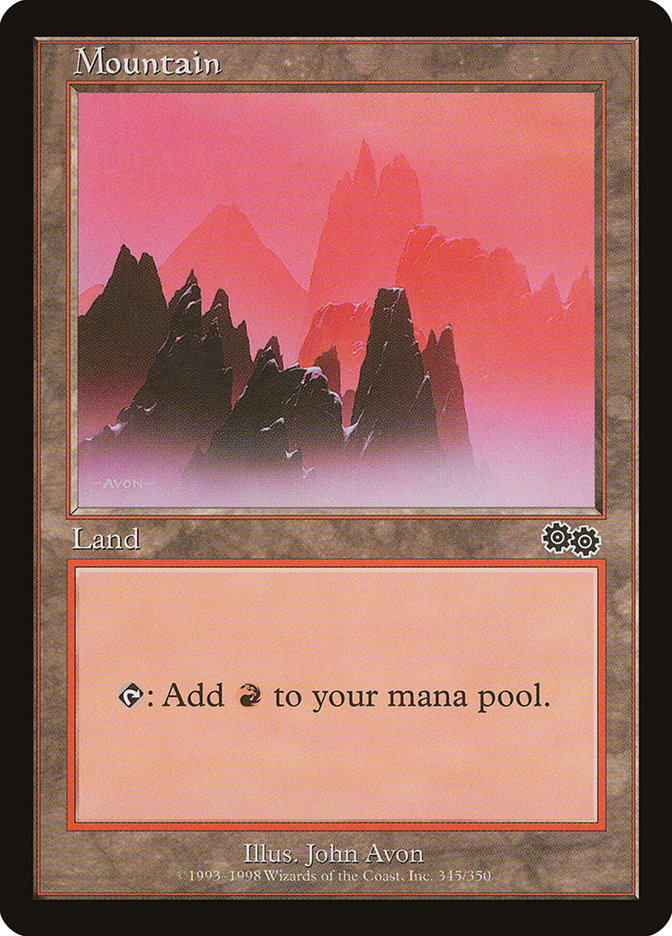 Mountain (345) [Urza's Saga] | Gear Gaming Fayetteville