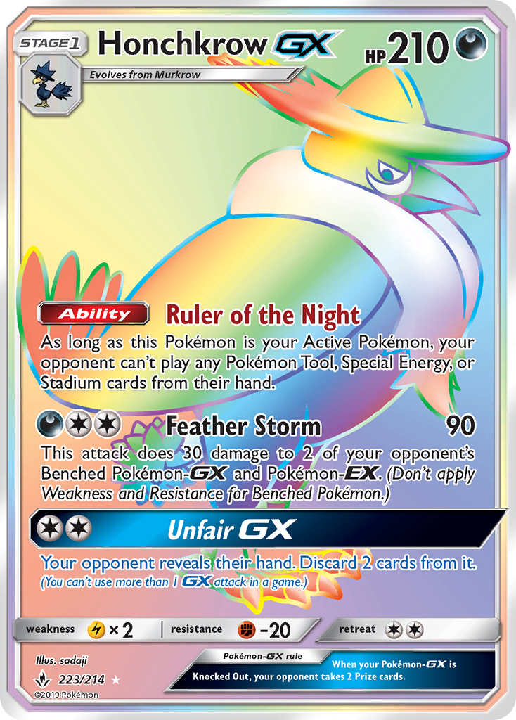 Honchkrow GX (223/214) [Sun & Moon: Unbroken Bonds] | Gear Gaming Fayetteville