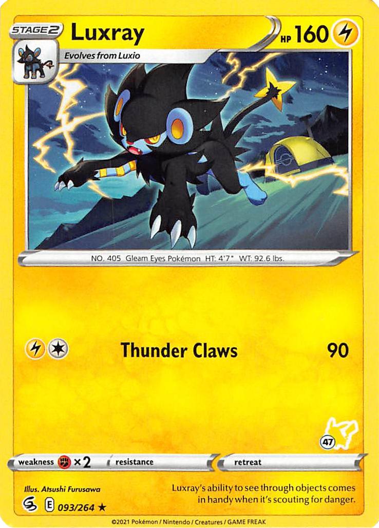 Luxray (093/264) (Pikachu Stamp #47) [Battle Academy 2022] | Gear Gaming Fayetteville