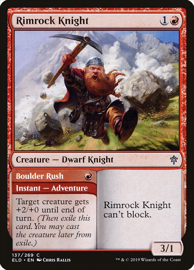 Rimrock Knight // Boulder Rush [Throne of Eldraine] | Gear Gaming Fayetteville