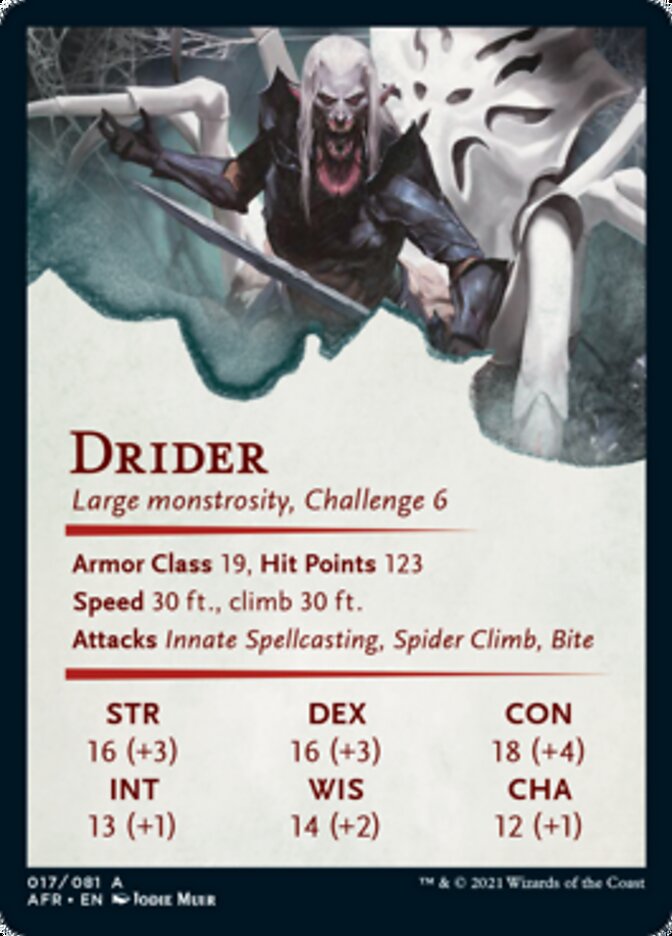 Drider Art Card [Dungeons & Dragons: Adventures in the Forgotten Realms Art Series] | Gear Gaming Fayetteville