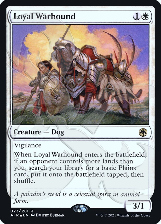 Loyal Warhound (Ampersand Promo) [Dungeons & Dragons: Adventures in the Forgotten Realms Promos] | Gear Gaming Fayetteville