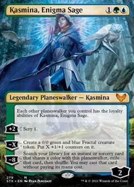 Kasmina, Enigma Sage (Borderless) [Strixhaven: School of Mages] | Gear Gaming Fayetteville