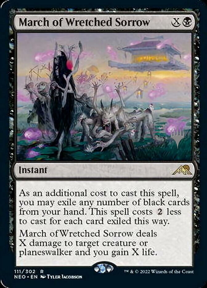 March of Wretched Sorrow (Promo Pack) [Kamigawa: Neon Dynasty Promos] | Gear Gaming Fayetteville