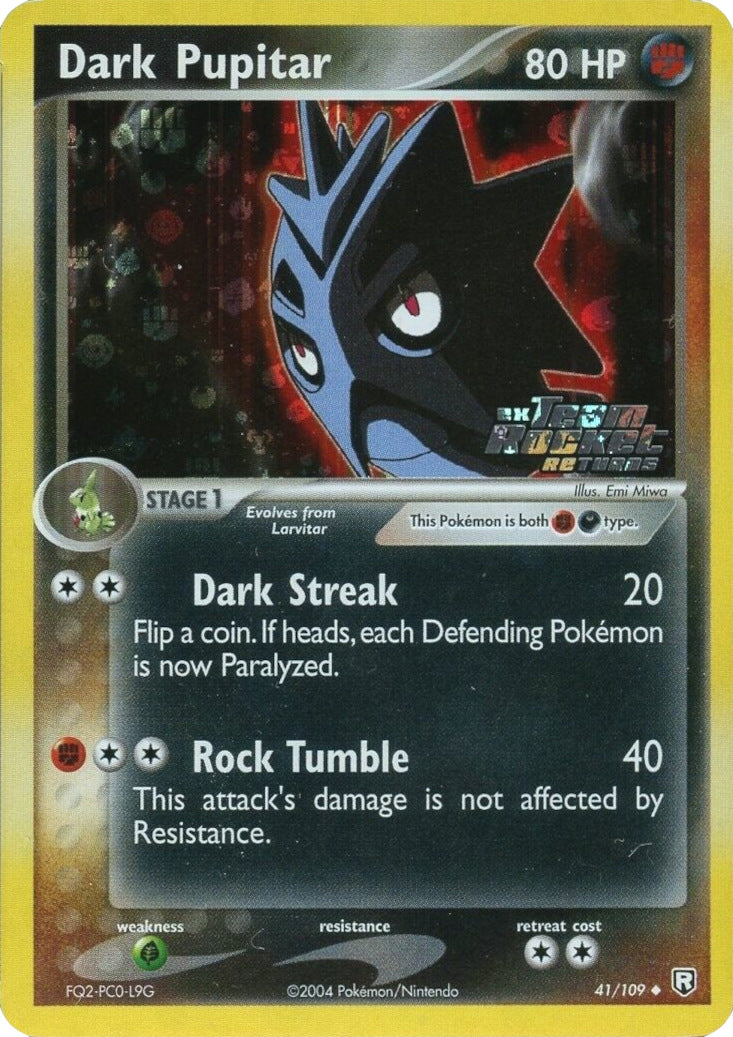 Dark Pupitar (41/109) (Stamped) [EX: Team Rocket Returns] | Gear Gaming Fayetteville