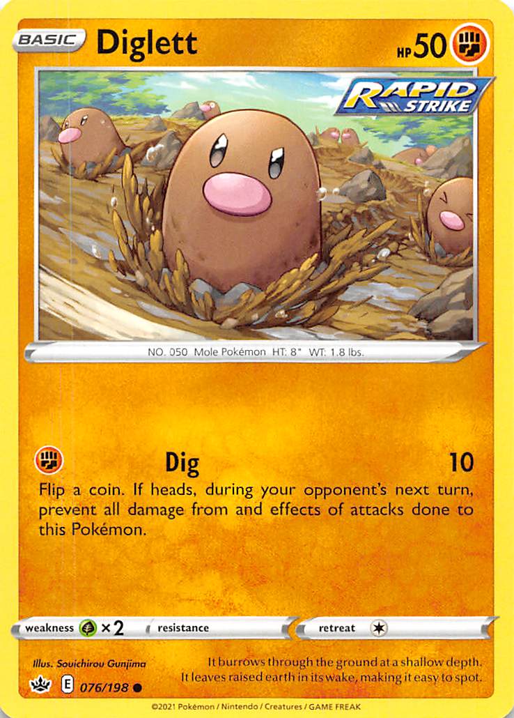 Diglett (076/198) [Sword & Shield: Chilling Reign] | Gear Gaming Fayetteville