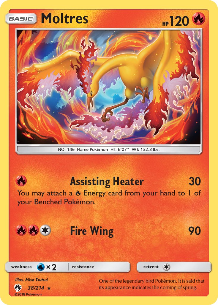 Moltres (38/214) (Let's Play, Eevee) Cracked Ice Holo) (Theme Deck Exclusive) [Sun & Moon: Lost Thunder] | Gear Gaming Fayetteville