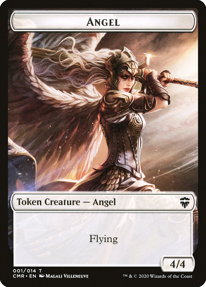 Angel // Elf Warrior Double-Sided Token [Commander Legends Tokens] | Gear Gaming Fayetteville