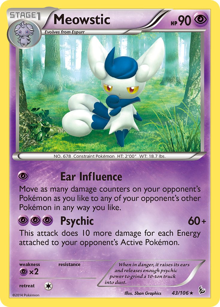 Meowstic (43/106) (Theme Deck Exclusive) [XY: Flashfire] | Gear Gaming Fayetteville