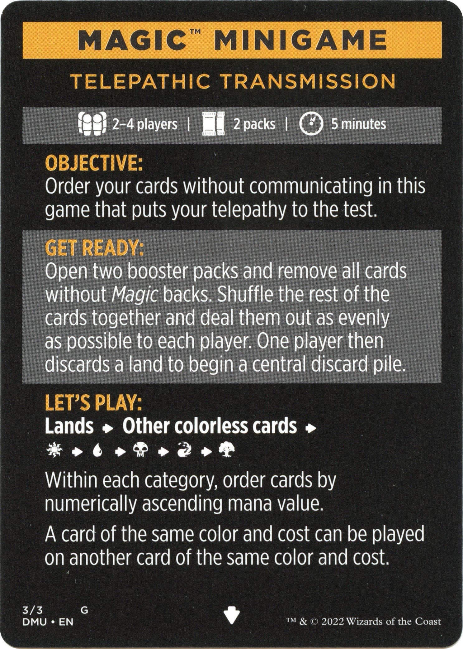 Telepathic Transmission (Magic Minigame) [Dominaria United Minigame] | Gear Gaming Fayetteville
