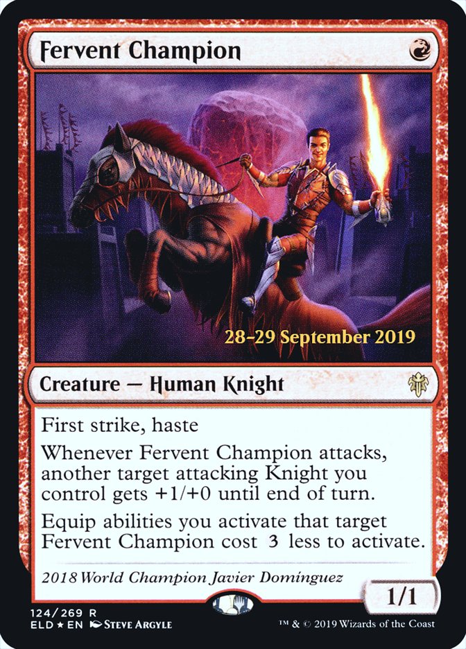 Fervent Champion [Throne of Eldraine Prerelease Promos] | Gear Gaming Fayetteville