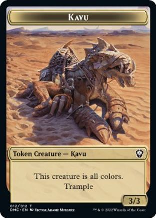 Kavu // Bear Double-Sided Token [Dominaria United Commander Tokens] | Gear Gaming Fayetteville