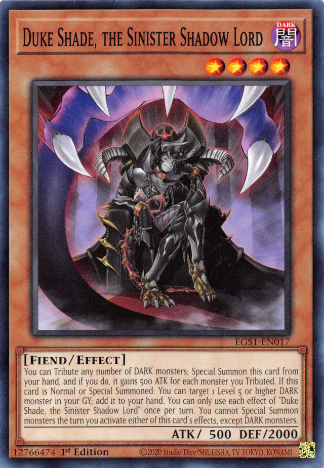 Duke Shade, the Sinister Shadow Lord [EGS1-EN017] Common | Gear Gaming Fayetteville