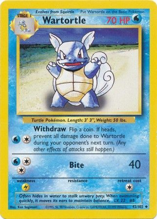 Wartortle (42/102) [Base Set Unlimited] | Gear Gaming Fayetteville