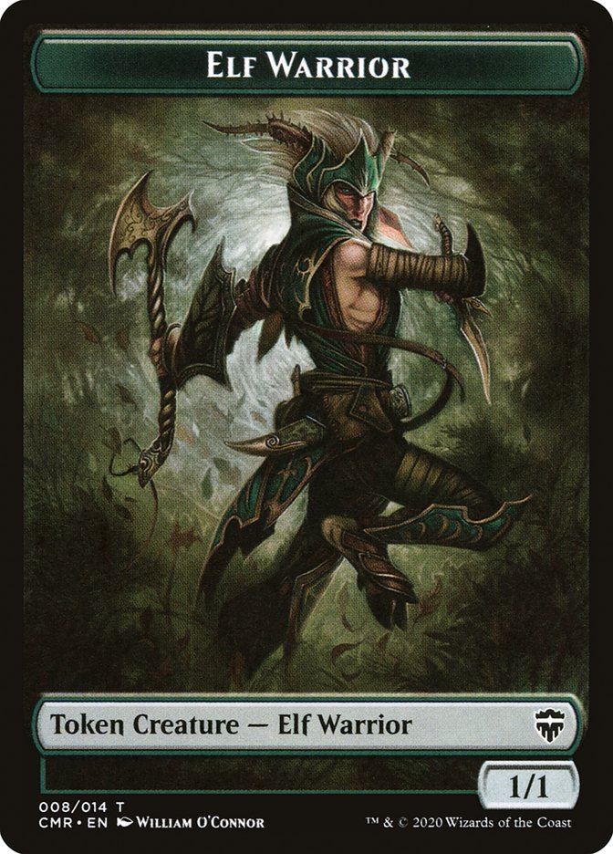 Copy (013) // Elf Warrior Double-Sided Token [Commander Legends Tokens] | Gear Gaming Fayetteville