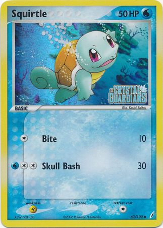 Squirtle (63/100) (Stamped) [EX: Crystal Guardians] | Gear Gaming Fayetteville