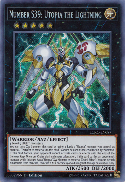 Number S39: Utopia the Lightning [LCKC-EN087] Secret Rare | Gear Gaming Fayetteville