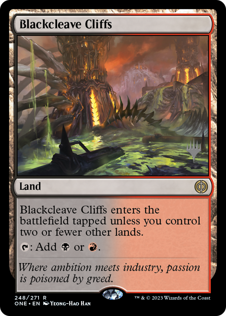 Blackcleave Cliffs (Promo Pack) [Phyrexia: All Will Be One Promos] | Gear Gaming Fayetteville