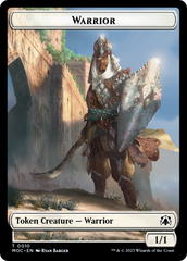 Warrior // Elspeth, Sun's Champion Emblem Double-Sided Token [March of the Machine Commander Tokens] | Gear Gaming Fayetteville