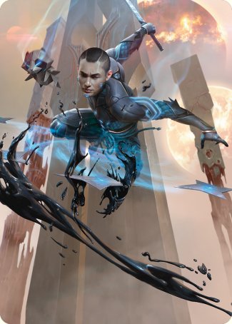 Kaito, Dancing Shadow Art Card [Phyrexia: All Will Be One Art Series] | Gear Gaming Fayetteville