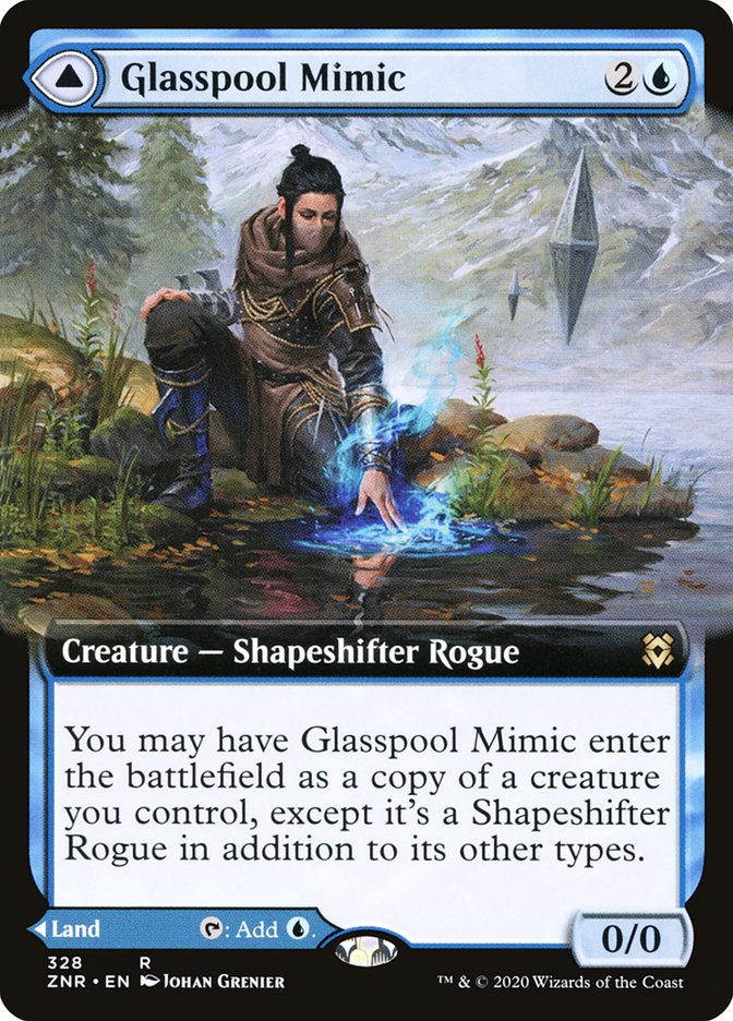 Glasspool Mimic // Glasspool Shore (Extended Art) [Zendikar Rising] | Gear Gaming Fayetteville