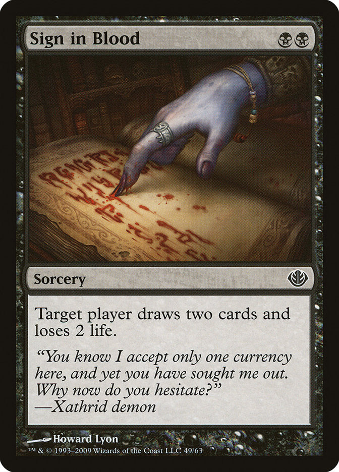 Sign in Blood [Duel Decks: Garruk vs. Liliana] | Gear Gaming Fayetteville