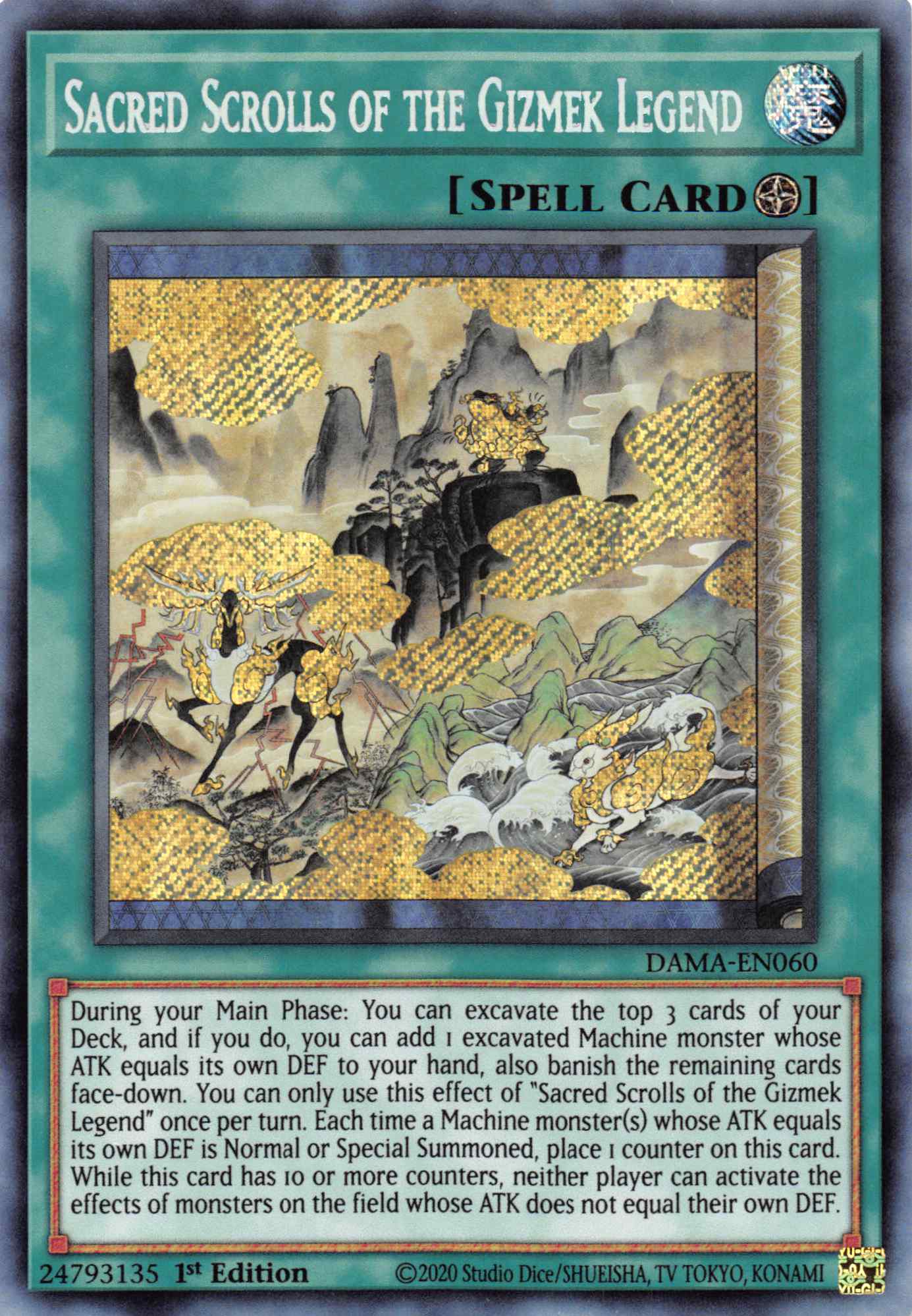 Sacred Scrolls of the Gizmek Legend [DAMA-EN060] Secret Rare | Gear Gaming Fayetteville