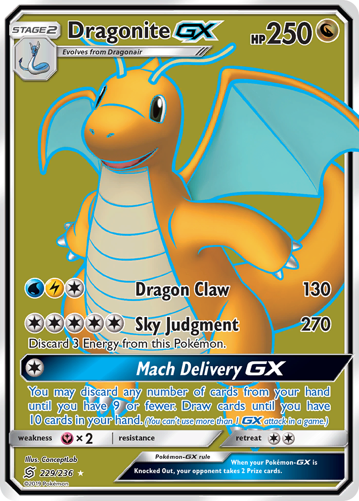 Dragonite GX (229/236) [Sun & Moon: Unified Minds] | Gear Gaming Fayetteville