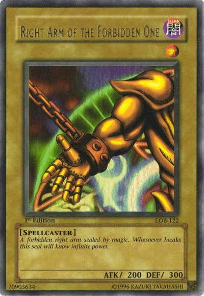 Right Arm of the Forbidden One [LOB-122] Ultra Rare | Gear Gaming Fayetteville