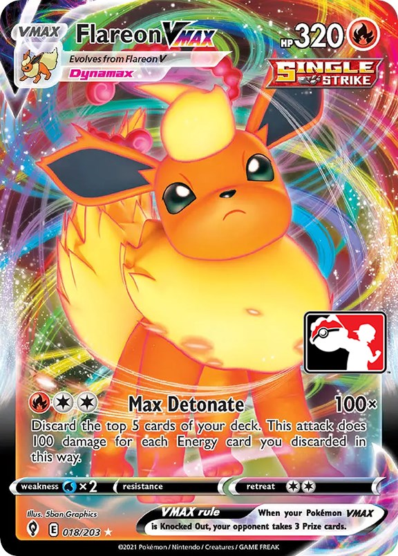 Flareon VMAX (018/203) [Prize Pack Series One] | Gear Gaming Fayetteville