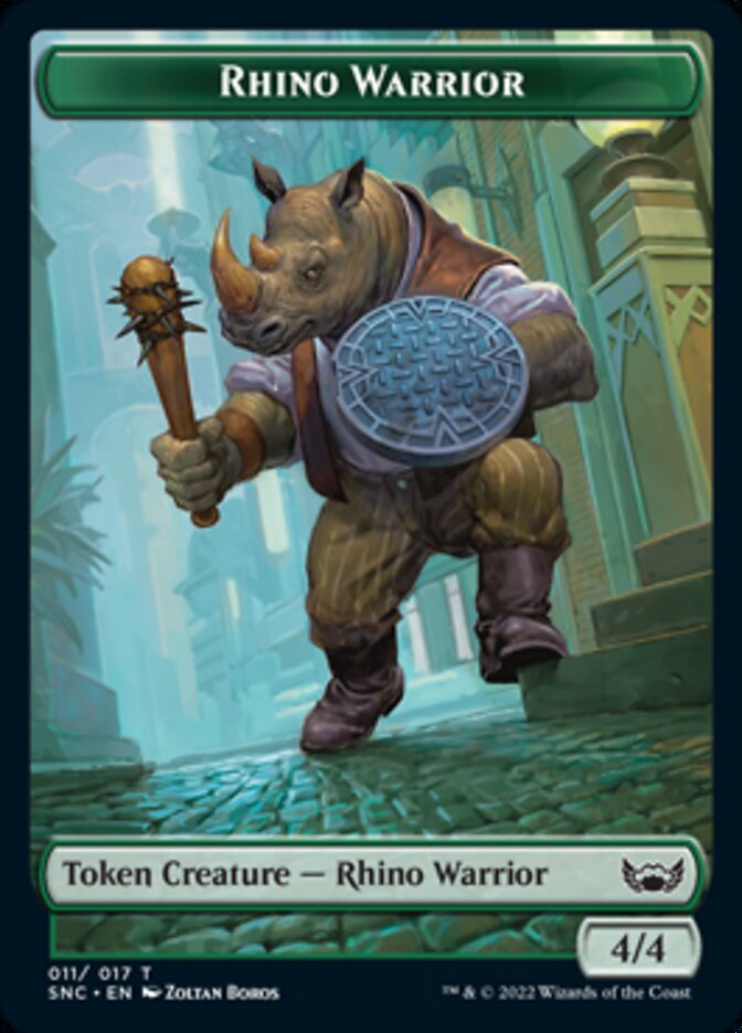 Treasure (015) // Rhino Warrior Double-Sided Token [Streets of New Capenna Tokens] | Gear Gaming Fayetteville