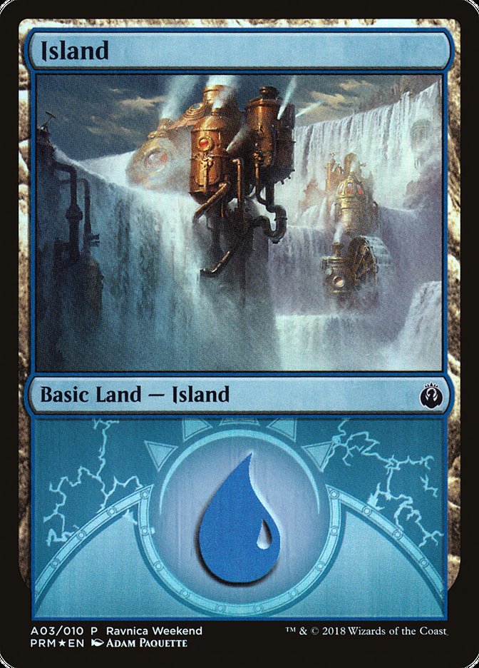 Island (A03) [Ravnica Allegiance Ravnica Weekend] | Gear Gaming Fayetteville