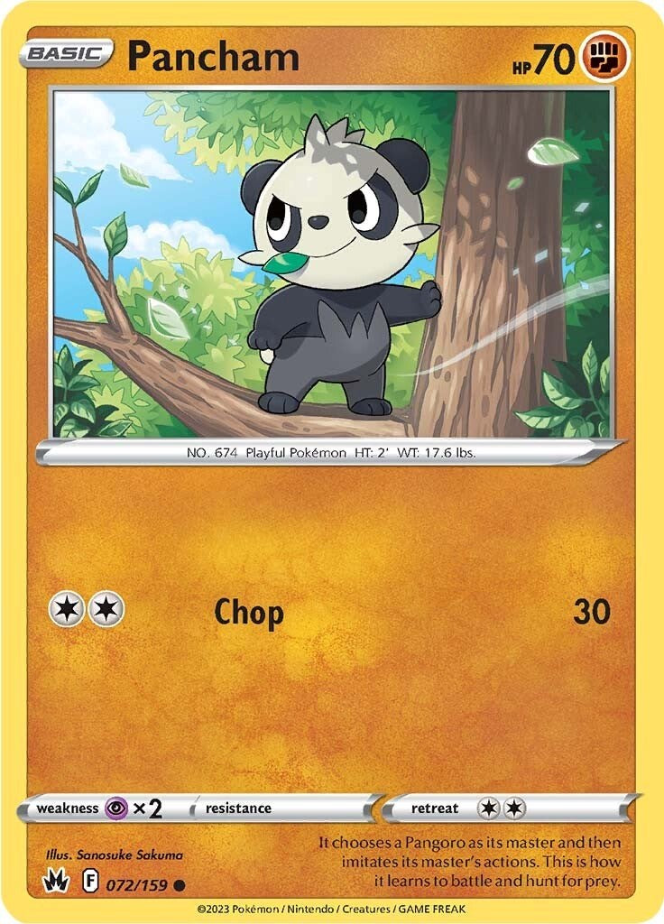 Pancham (072/159) [Sword & Shield: Crown Zenith] | Gear Gaming Fayetteville