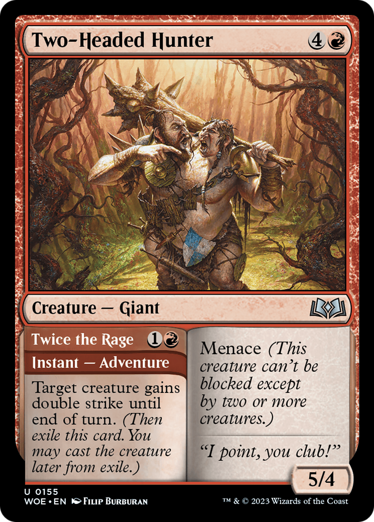 Two-Headed Hunter // Twice the Rage [Wilds of Eldraine] | Gear Gaming Fayetteville