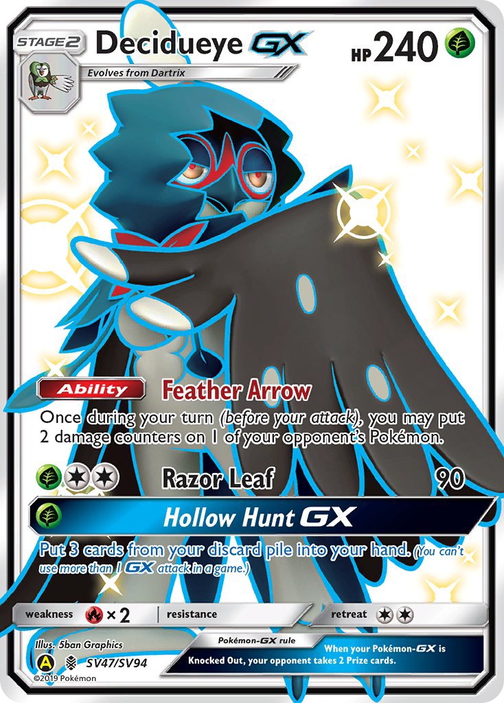 Decidueye GX (SV47/SV94) [Sun & Moon: Hidden Fates - Shiny Vault] | Gear Gaming Fayetteville