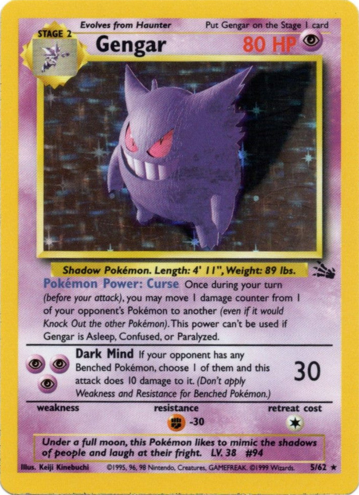 Gengar (5/62) [Fossil Unlimited] | Gear Gaming Fayetteville
