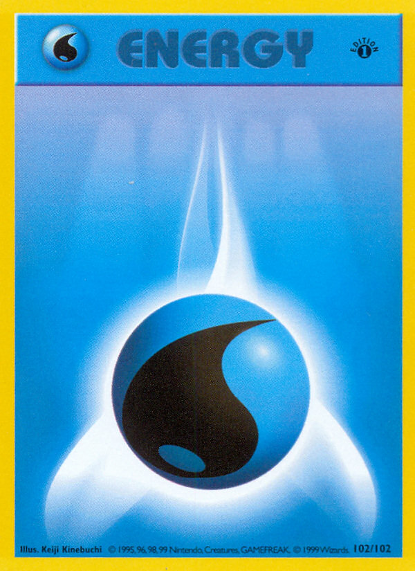 Water Energy (102/102) (Shadowless) [Base Set 1st Edition] | Gear Gaming Fayetteville