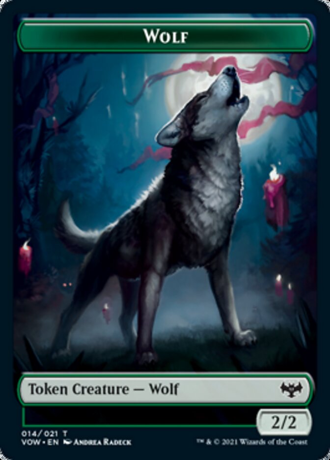 Zombie (008) // Wolf (014) Double-Sided Token [Innistrad: Crimson Vow Tokens] | Gear Gaming Fayetteville