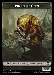 Rebel // Phyrexian Germ Double-Sided Token [Phyrexia: All Will Be One Commander Tokens] | Gear Gaming Fayetteville