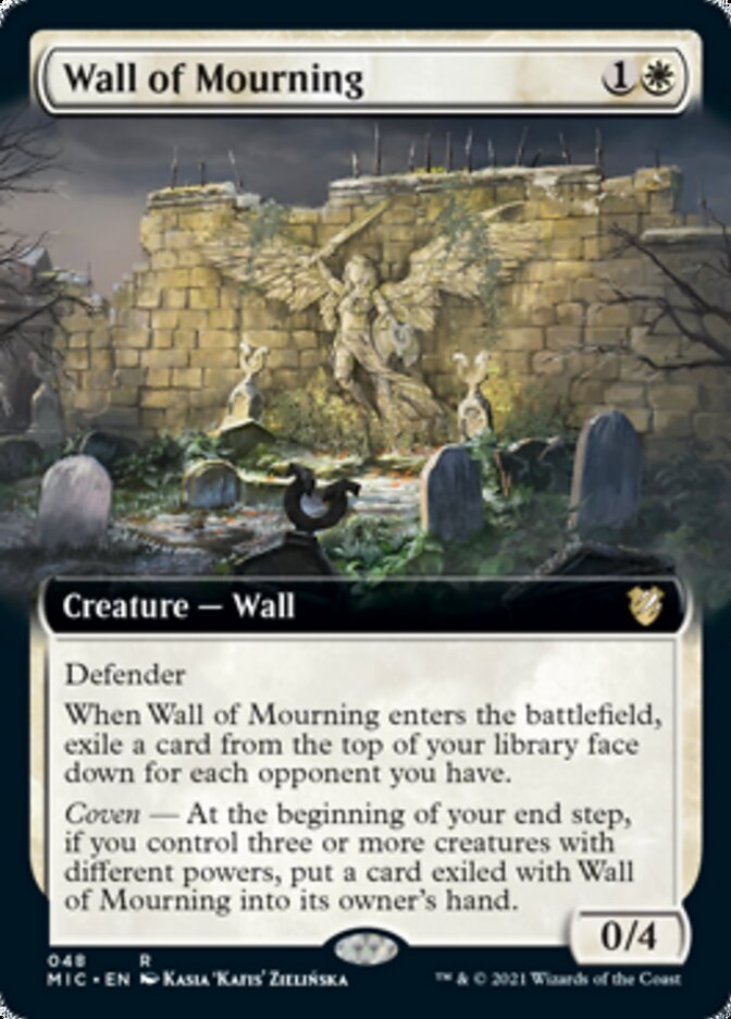 Wall of Mourning (Extended Art) [Innistrad: Midnight Hunt Commander] | Gear Gaming Fayetteville