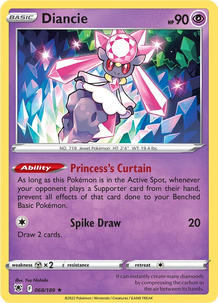 Diancie (068/189) [Sword & Shield: Astral Radiance] | Gear Gaming Fayetteville