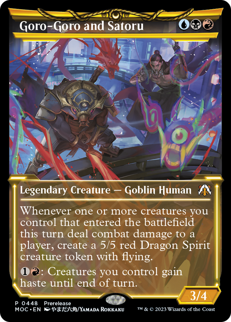 Goro-Goro and Satoru (Showcase Planar Booster Fun) [March of the Machine Commander Prerelease Promos] | Gear Gaming Fayetteville